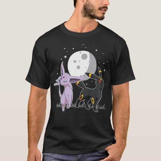 Pokmon - Celestial Espeon und Umbreon T-Shirt (Vorderseite)
