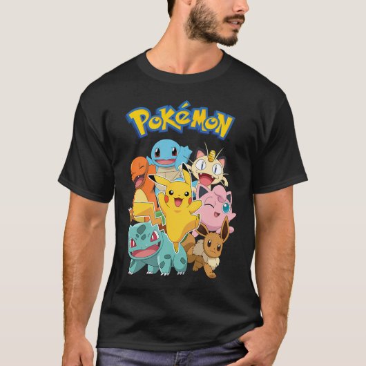 Pokmon - Zeichengruppe T-Shirt (Vorderseite)
