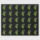 Pokra Dots Funny Okra Pun Dark BG Geschenkpapier (Flach)