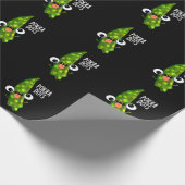 Pokra Dots Funny Okra Pun Dark BG Geschenkpapier (Ecke)