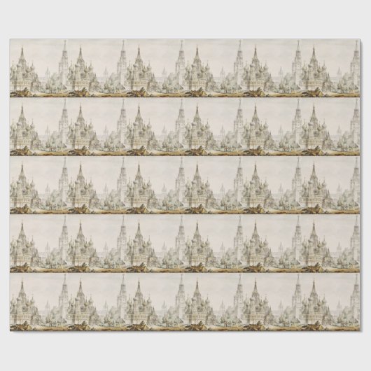 Pokrovsky Kathedrale und Spasskaya Tower Geschenkpapier (Flach)