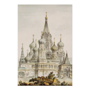 Pokrovsky Kathedrale und Spasskaya Tower Poster