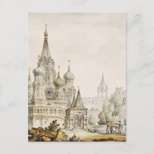 Pokrovsky Kathedrale und Spasskaya Tower Postkarte