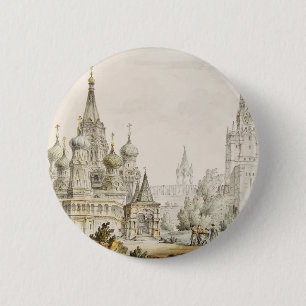 Pokrovsky-Kathedrale und Spassky-Turm Button