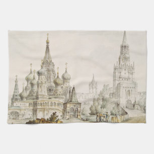 Pokrovsky-Kathedrale und Spassky-Turm Geschirrtuch