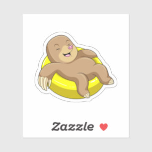 Pol beim Baden mit Lifebuoy Aufkleber