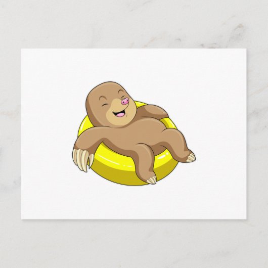 Pol beim Baden mit Lifebuoy Postkarte (Vorderseite)