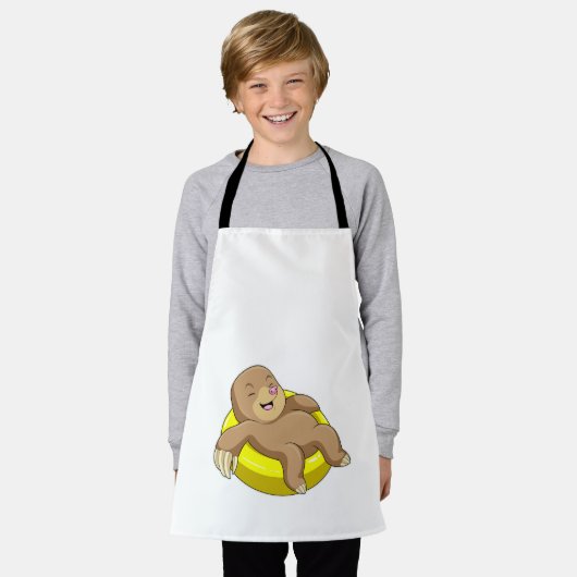 Pol beim Baden mit Lifebuoy Schürze (Getragen)