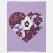 Polaire-Decke "Cœur de Violettes" (Zartheit) Fleecedecke (Vorderseite)