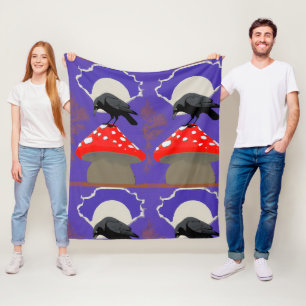 Polaire Mystischer Rabe Fleecedecke