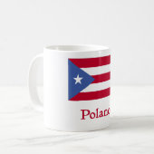 Polanco-Puertorikaner-Flagge Kaffeetasse (Vorderseite Links)