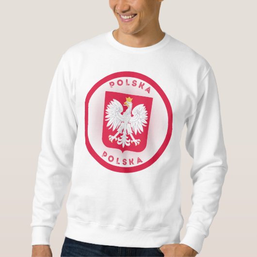 Poland Coat of Arms Circle Shape Sweatshirt (Vorderseite)