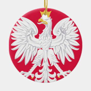 POLAND* Eagle Weihnachtsverzierung Keramik Ornament