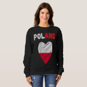 Poland Flag Holiday Poland Polska Heart Polish Fla Sweatshirt (Vorne ganz)