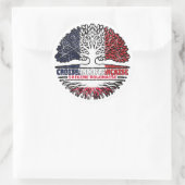 Poland Polish French France Tree Roots Flag Runder Aufkleber (Tasche)