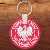 Poland Round Emblem Schlüsselanhänger (Vorderseite)