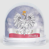 Poland Snow Globe, Polish Flag / Polska Schneekugeln (Rückseite)