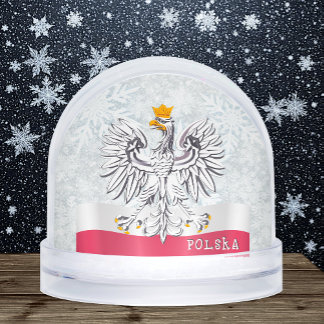 Poland Snow Globe, Polish Flag / Polska Schneekugeln