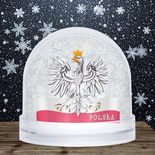 Poland Snow Globe, Polish Flag / Polska Schneekugeln