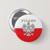 Poland With Polish Eagle Button (Vorne & Hinten)