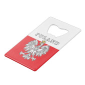 Poland With Polish Eagle Geldbeutel Flaschenöffner (Rückseite Schrägansicht)