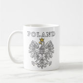 Poland With Polish Eagle Kaffeetasse (Links)