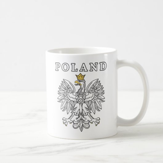 Poland With Polish Eagle Kaffeetasse (Rechts)