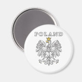 Poland With Polish Eagle Magnet (Vorderseite/Rückseite)
