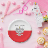 Poland With Polish Eagle Pappteller (Party)