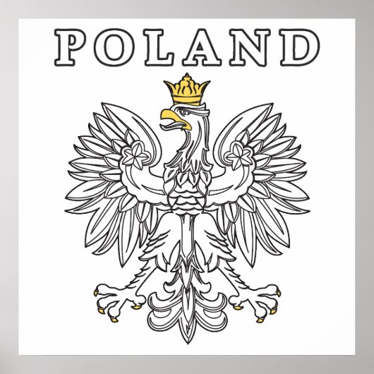 Poland With Polish Eagle Poster (Vorne)