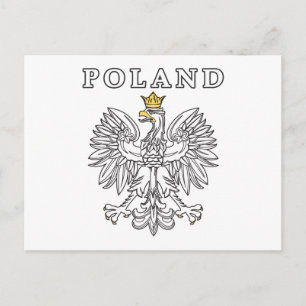 Poland With Polish Eagle Postkarte