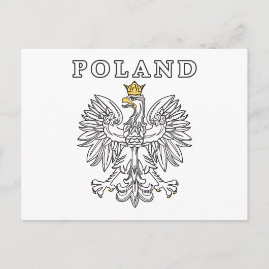 Poland With Polish Eagle Postkarte (Vorderseite)