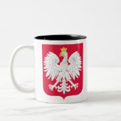 Polandemblem Zweifarbige Tasse (Links)