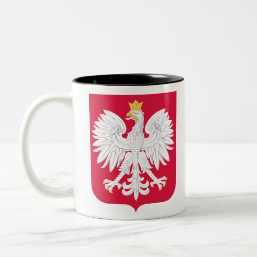Polandemblem Zweifarbige Tasse (Links)