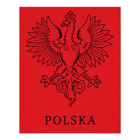 Poland's White Eagle Contemporary State Emblem Poster (Vorderseite)