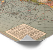 Polar Azimuthal Äquidistant Flat Earth Air Map Poster (Ecke)