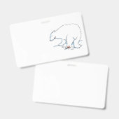 Polar-Bär-Abzeichen horizontal Ausweis (Vorder- & Rückseite)