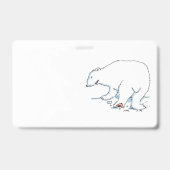 Polar-Bär-Abzeichen horizontal Ausweis (Vorderseite)
