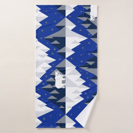 Polar Bär auf Iceberg Nahtloses Muster. Badehandtuch (Badehandtuch)