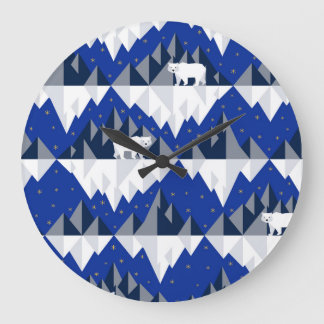 Polar Bär auf Iceberg Nahtloses Muster. Große Wanduhr