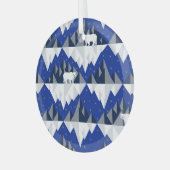 Polar Bär auf Iceberg Nahtloses Muster. Ornament Aus Glas (Vorderseite links)