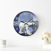 Polar Bär & Aurora Kunstmuseum Monte San Giorgio Große Wanduhr (Zuhause)