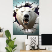 Polar Bär bricht Print Poster Artwork Mural (Heimbüro)