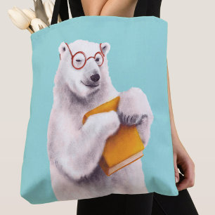 Polar-Bär-Buchliebhaber Nerdig Tasche