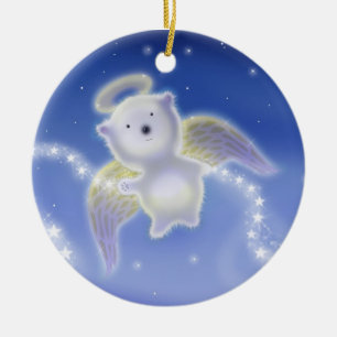 Polar-Bär-Engel-Weihnachtsbaumschmuck Keramikornament