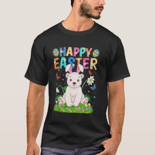 Polar Bär Frohe Ostern Eier Suche Bunny Ohr Ostern T-Shirt