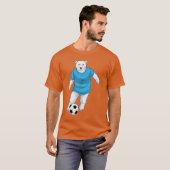 Polar Bär Fußballspieler Fußball T-Shirt (Vorne ganz)