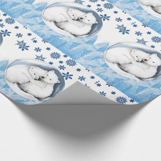 Polar-Bär Geschenkpapier (Ecke)