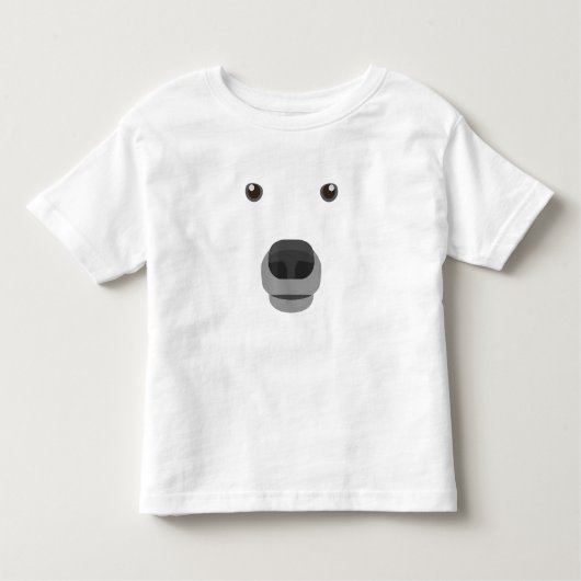 Polar Bär Gesicht Kostüm Karneval Extravagante Kin Kleinkind T-shirt (Vorderseite)