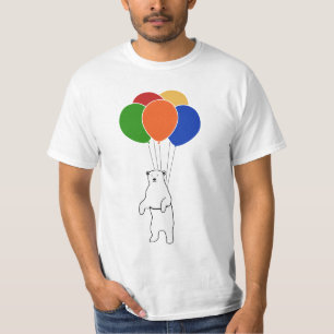 Polar-Bär mit Birthday Balloons fliegen T-Shirt